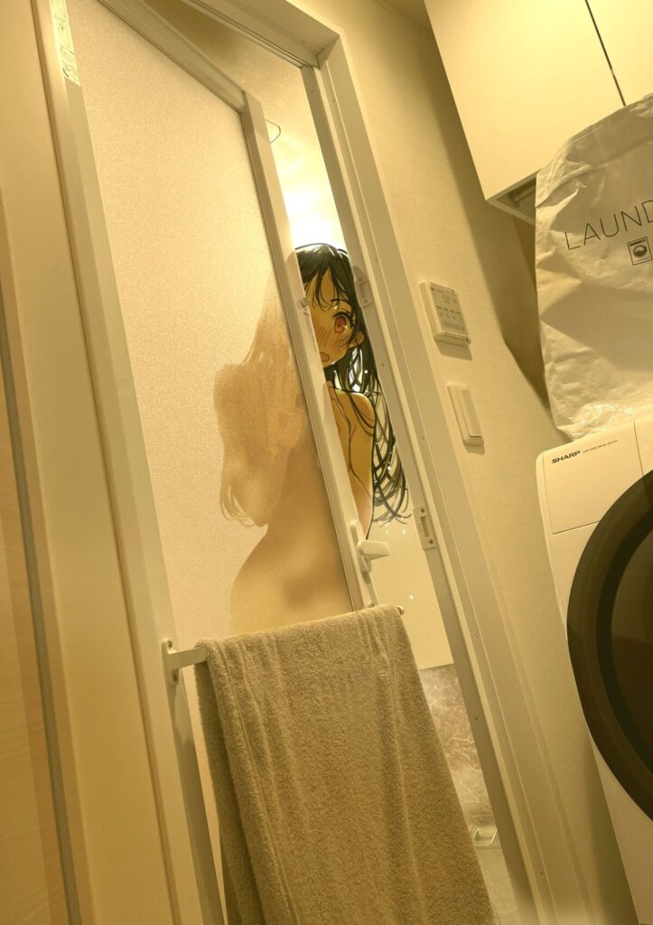  Reiji Miyajima dibujo de chizuru en la ducha