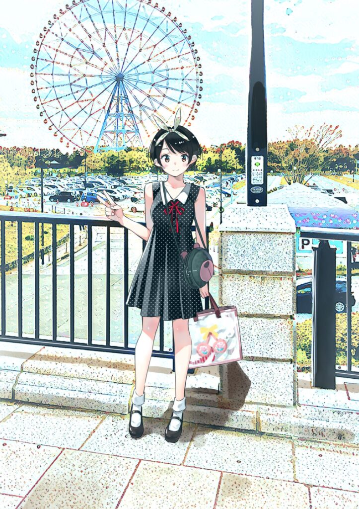 Reiji Miyajima Dibujo de Ruka en un parque de atracciones