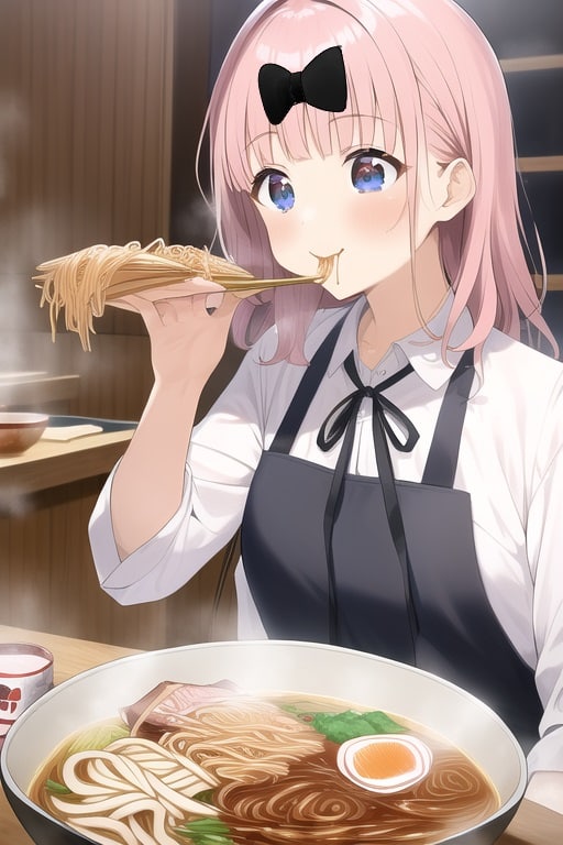 Kaguya sama Love is War IA intenta dibujar a Chika comiendo ramen y termina mal