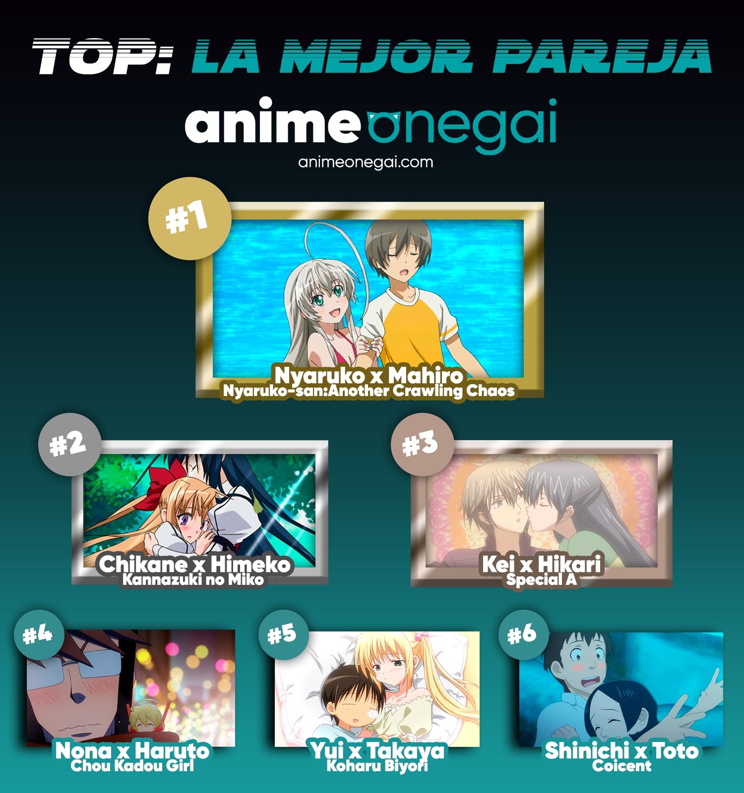 Anime Onegai Top Mejor Pareja